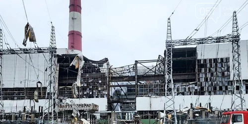 centrala distrusa de atacurile rusesti/FOTO:X
