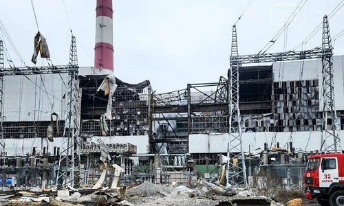 centrala distrusa de atacurile rusesti/FOTO:X