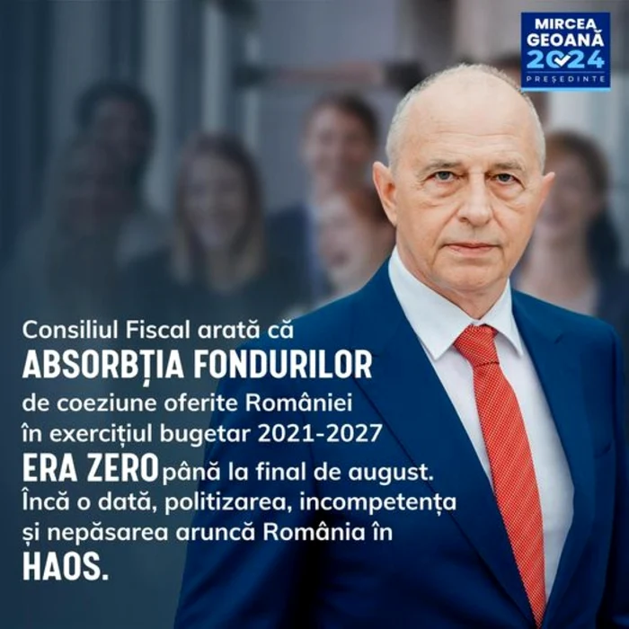 Mircea Geoană acuză lipsa de interes a guvernului pentru fondurile de coeziune. Foto Facebook