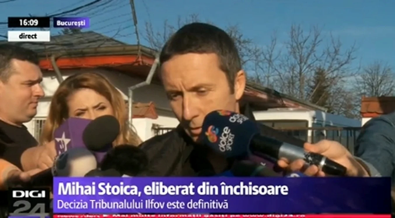 
    Mihai Stoica a stat de vorbă cu reporterii la ieșirea de la Jilavacaptură Digi 24  