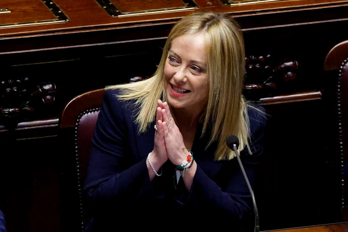 Giorgia Meloni, la votul de învestitură din Camera Deputaților pentru postul de premier FOTO EPA-EFE