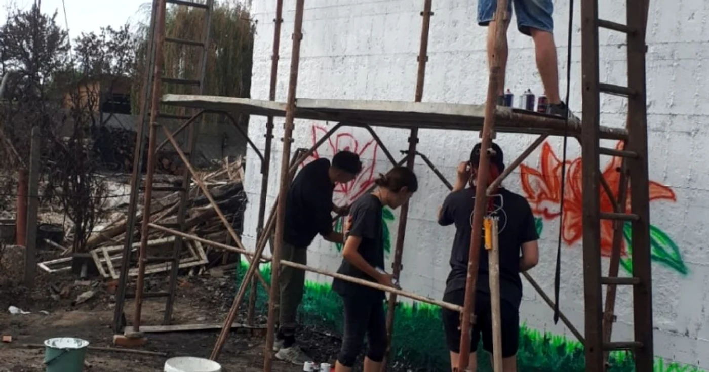 tineri proiect incendiu olt - foto arhiva personală letiţia brinaru