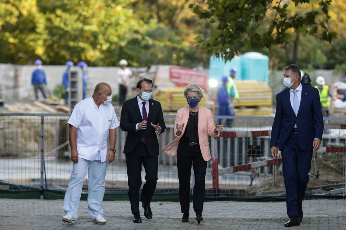 PNNR la spitalul de Urgenta Bucuresti Klaus Iohannis Florin Citu Ursula von der Leyen FOTO  27 septembrie 2021 Inquam Photos / Octav Ganea 