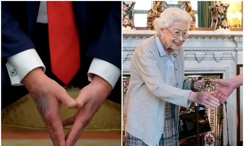 Elisabeta și Donald Trump, mâini vinete, Foto GettyImages jpg