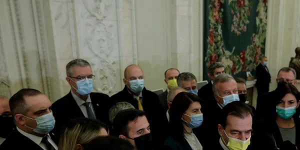 Ludovic Orban anunta formarea partidului Forta Dreptei Palatul Parlamentului din Bucuresti marti 14 decembrie 2021 FOTO In