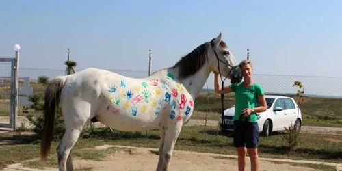 Erika Weisz şi calul Oli