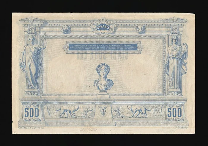 Bilet ipotecar cu valoarea de 500 Lei (specimen), 1877 (© Muzeul Național de Istorie a României)