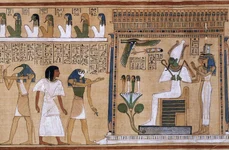 Ilustrație din „Cartea Morților”, papirus egiptean datând din secolul al XIII î.Hr., aflat la British Museum (© Wikimedia Commons)