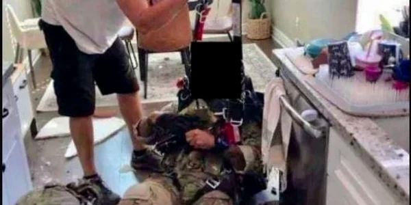 parasutist sas aterizare in bucatarie foto hotnews