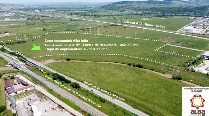 Zona unde ar urma să fie implementat proiectul Primăriei Alba Iulia