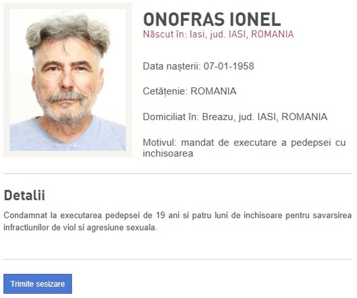 Un fost primar al Iașului, condamnat la 19 ani de închisoare pentru viol, adus în România din Italia