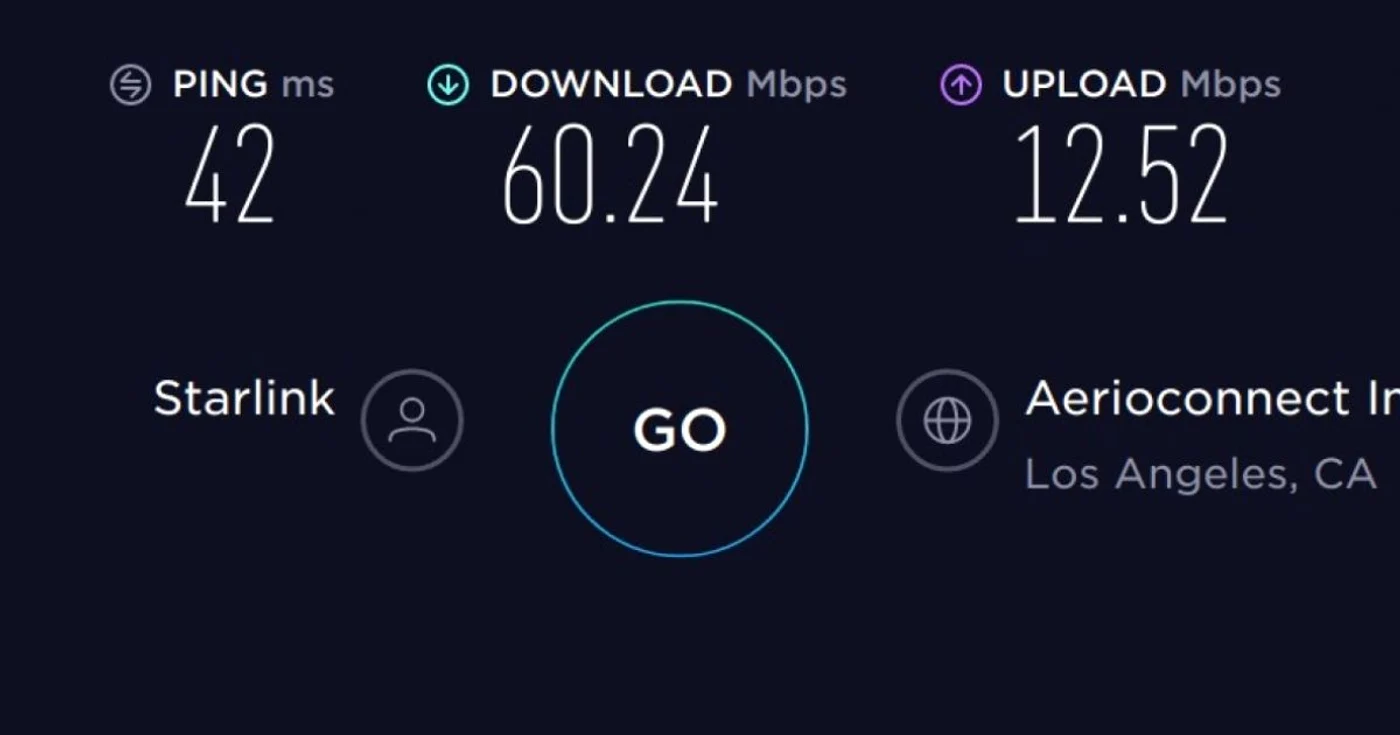 Viteza retelei de sateliti Starlink