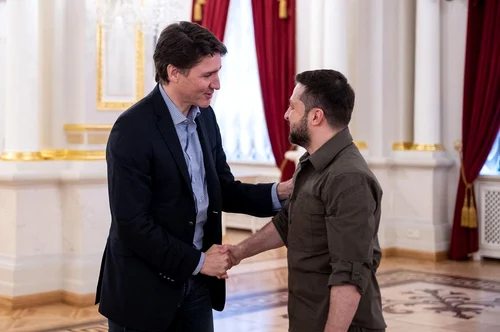 Justin Trudeau in Ucraina Volodimir Zelenski (1) jpg