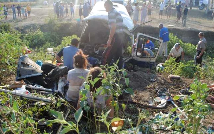 Foto de la locul accidentului