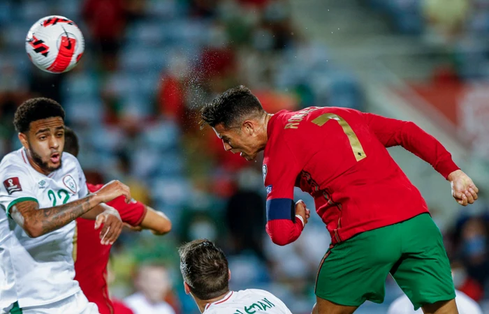 Ronaldo a marcat „dubla” cu lovituri cu capulFoto: EPA-EFE