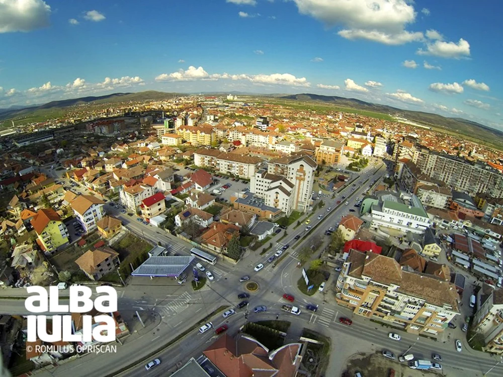 Imagine aeriană a oraşului Alba Iulia/Sursa foto