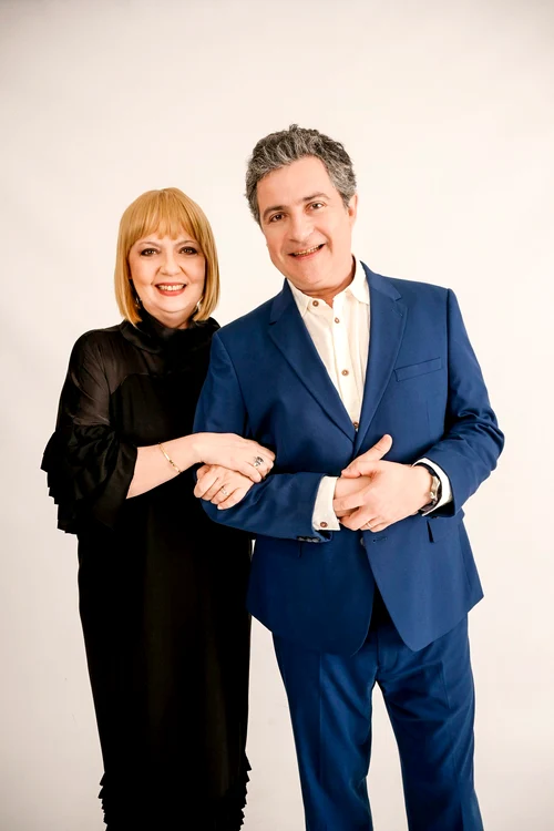 Emilia Popescu si Mihai Calin, colegi la Antena 1
