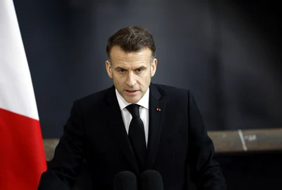 Macron, discurs la o baza navală FOTO EPA EFE jpg