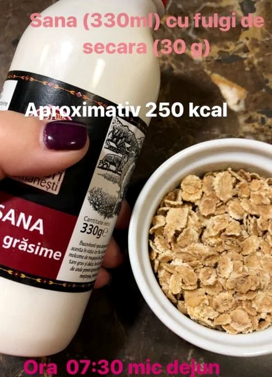 Micul dejun al Gabrielei Cristea de când a intrat la dietă