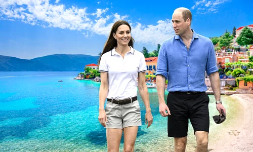 Kate și William în Kefalonia foto trucaj png