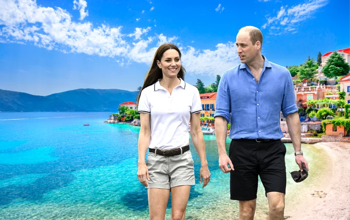 Kate și William în Kefalonia foto trucaj png