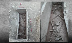 Mormântul descoperit în apropierea orașului antic Aspendos (© Kültür ve Turizm Bakanlığı)