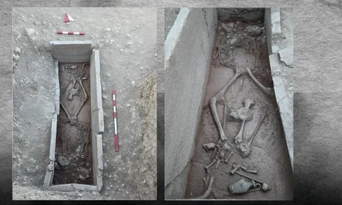 Mormântul descoperit în apropierea orașului antic Aspendos (© Kültür ve Turizm Bakanlığı)