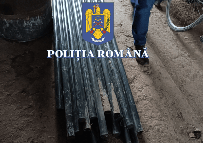 Hoț la drumul mare. A furat zeci de țevi ale indicatoarelor rutiere din Mehedinți