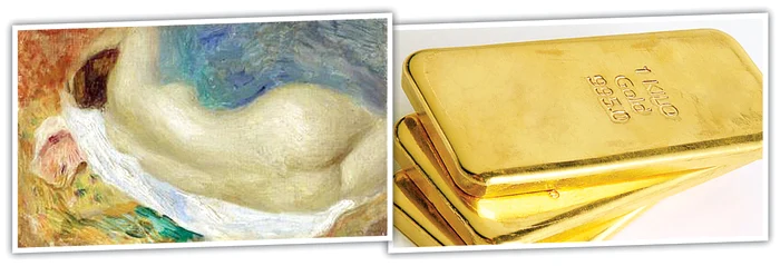 Acesta este tabloul de Renoir, pe care Vâlcov îl ţinea ascuns la Osica de Sus. Trei lingouri de aur au fost găsite în seiful fostului ministru