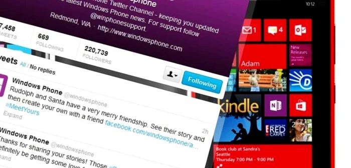 Unele mesaje ale utilizatorilor au fost promovate pe pagina de Twitter a Windows Phone. FOTO Adevărul