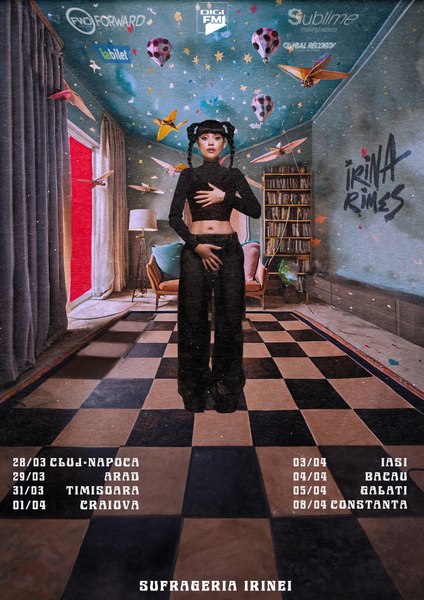 Turneul „Sufrageria Irinei Rimes” începe pe 28 martie. Orașele în care poți fredona live alături de artistă