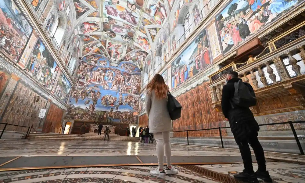 Michelangelo a pictat „Judecata de Apoi” şi pe pânză. Unde a fost păstrată lucrarea