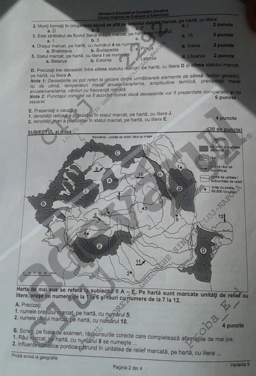 Bac 2015 subiecte geografie- prima sesiune