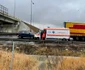 Accident rutier pe A 1 - centura Sibiului - coliziune două TIR-uri şi un autoturism Foto Adevărul