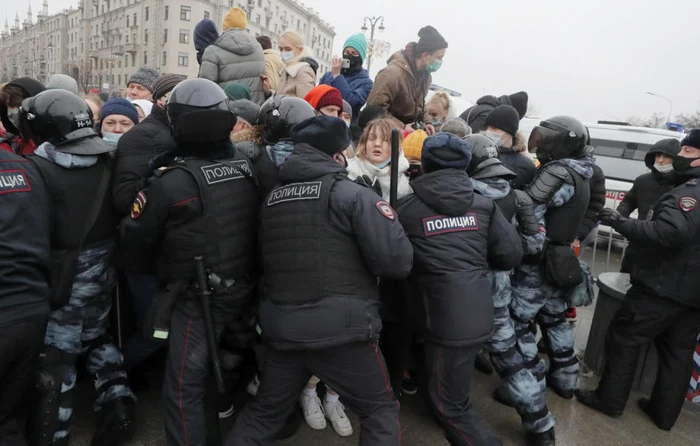 Protest susţinere Alexei Navalnîi - Rusia / 23 ian 2021 / FOTO EPA - EFE