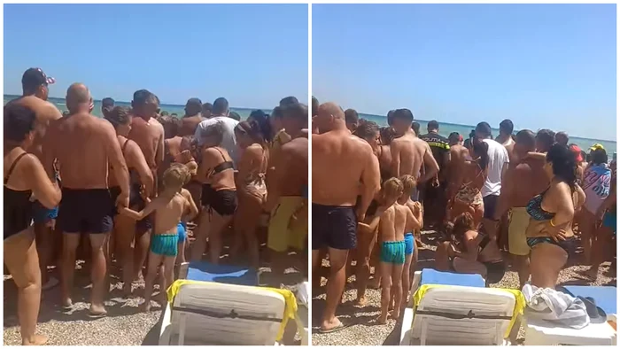 Sâmbătă a fost arborat steagul roșu pe plajele de pe litoral. FOTO: captură video Facebook