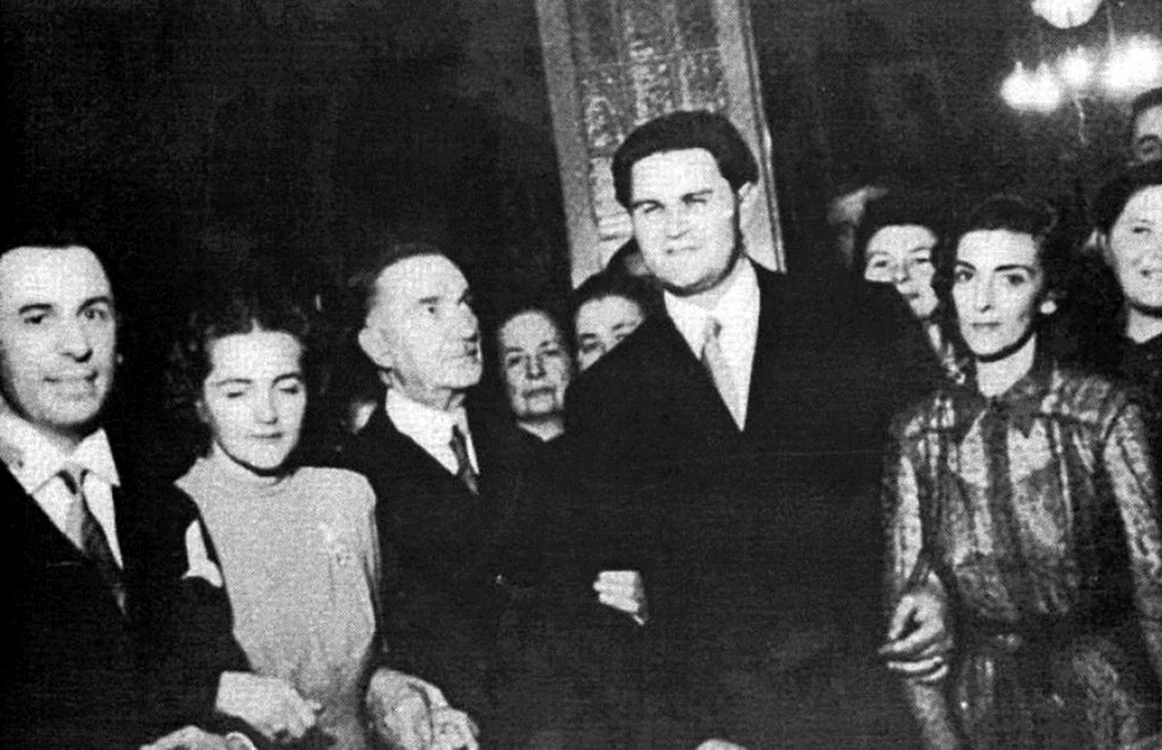 Iuliu Maniu alături de Corneliu Coposu 