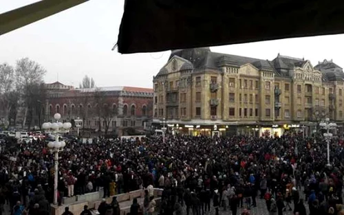 Protest Timişoara graţiere 29 ianuarie FOTO Stefan Both