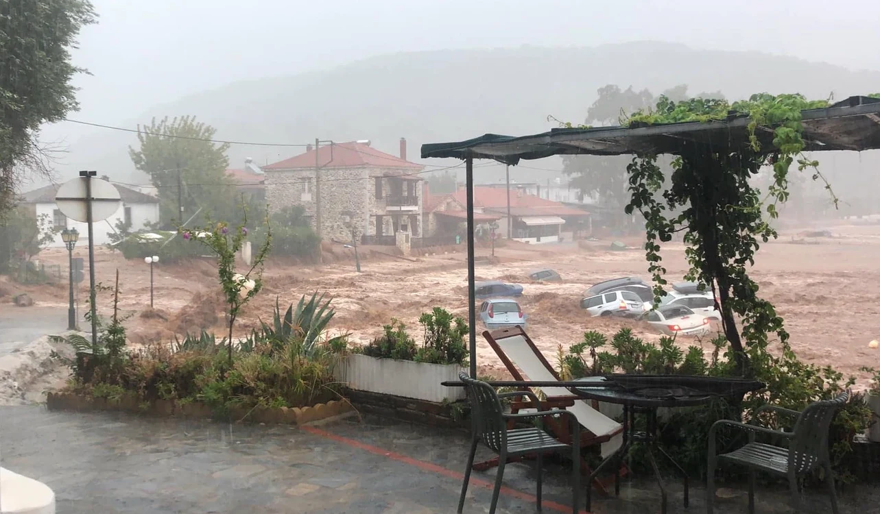 Grecia este lovită, din nou, de ploi torențiale Foto: Facebook