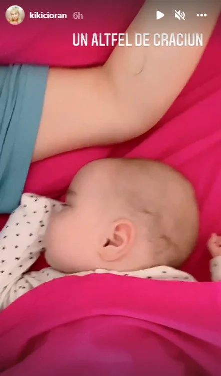 Cristina Cioran, cu fetița în spital Foto: Captură video