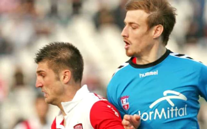 Andrei Cristea le-a luat faţa fundaşilor gălăţeni şi a marcat şi un gol, din penalty