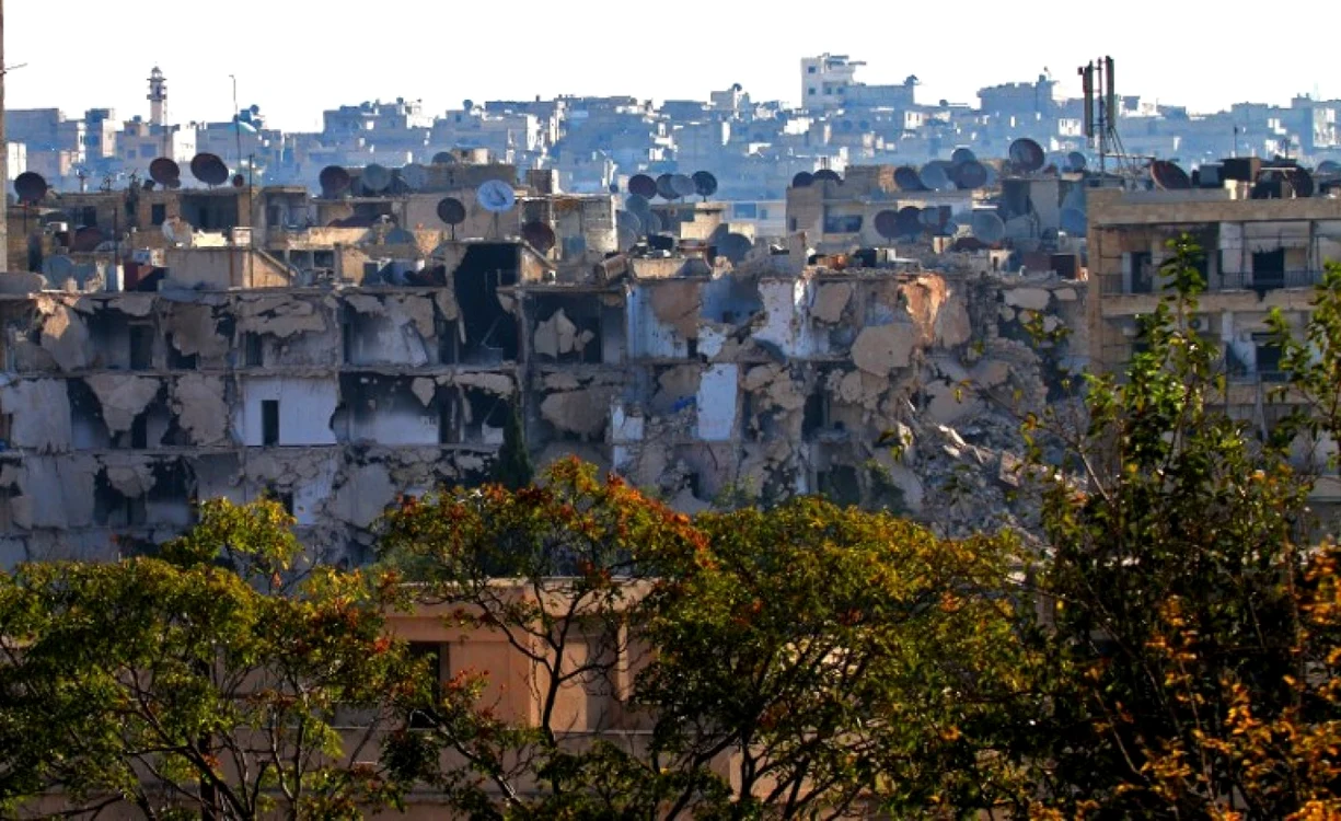 Imagine asupra dezastrului din Alep FOTO AFP