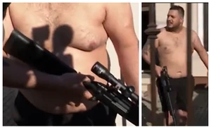  Alin Borcan cu arma în mână FOTO Captură video 