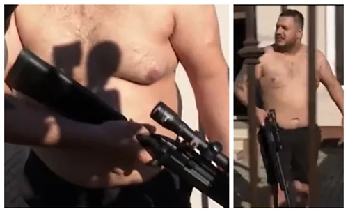  Alin Borcan cu arma în mână FOTO Captură video 