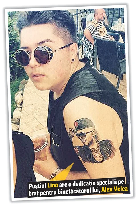 Lino are chipul lui Alex Velea tatuatFoto Arhivă Personală