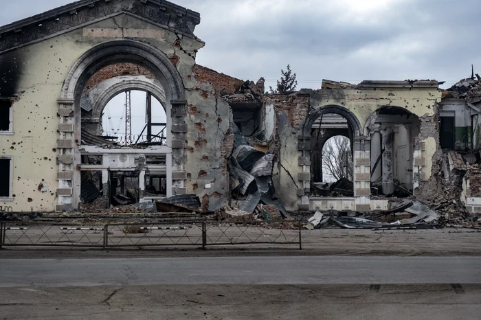 Clădiri distruse de bombardamentele rusești FOTO EPA-EFE