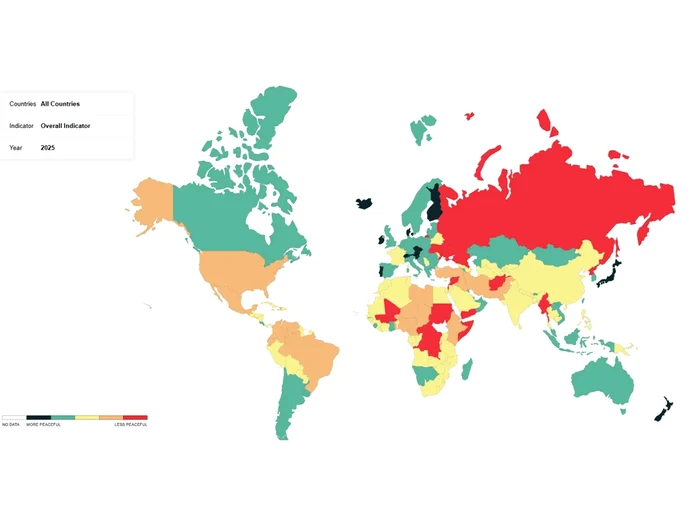 Topul global al păcii în 2025. Care sunt cele mai sigure țări din lume.