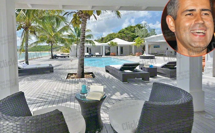 Vila familiei Truică are o piscină pe marginea căreia te poţi relaxa în fotolii comode de răchită. Totul, chiar pe plajă