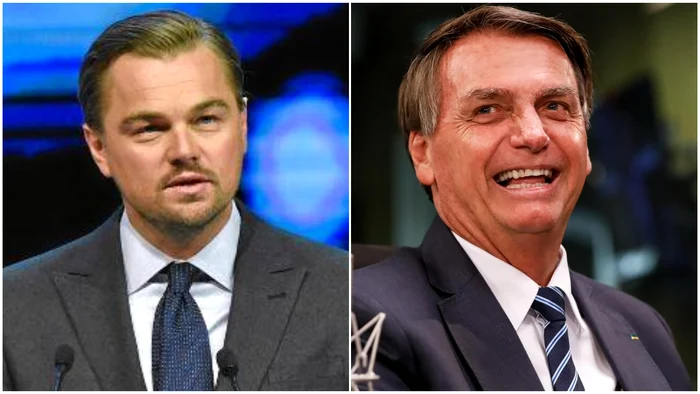 Leonardo DiCaprio și Jair Bolsonaro. Foto: colaj Click