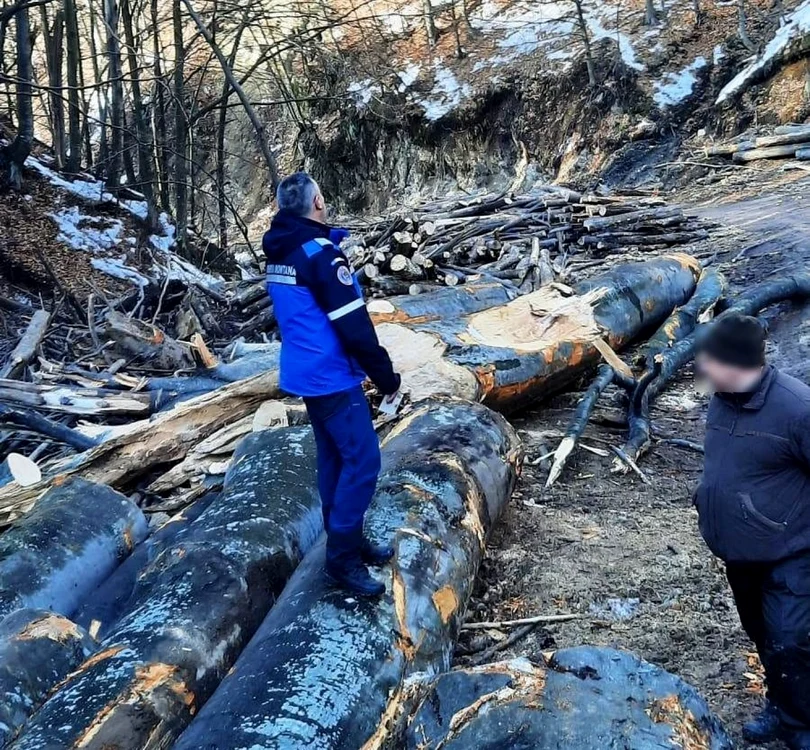 Trei persoane au fost amendate de jandarmii montani                                        Foto: Jandarmeria Gorj